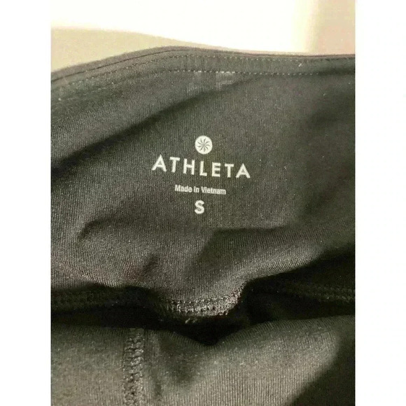Athleta Capri Leggings Solid Black High Waisted Pocket Cropped Size S - Picture 5 of 8